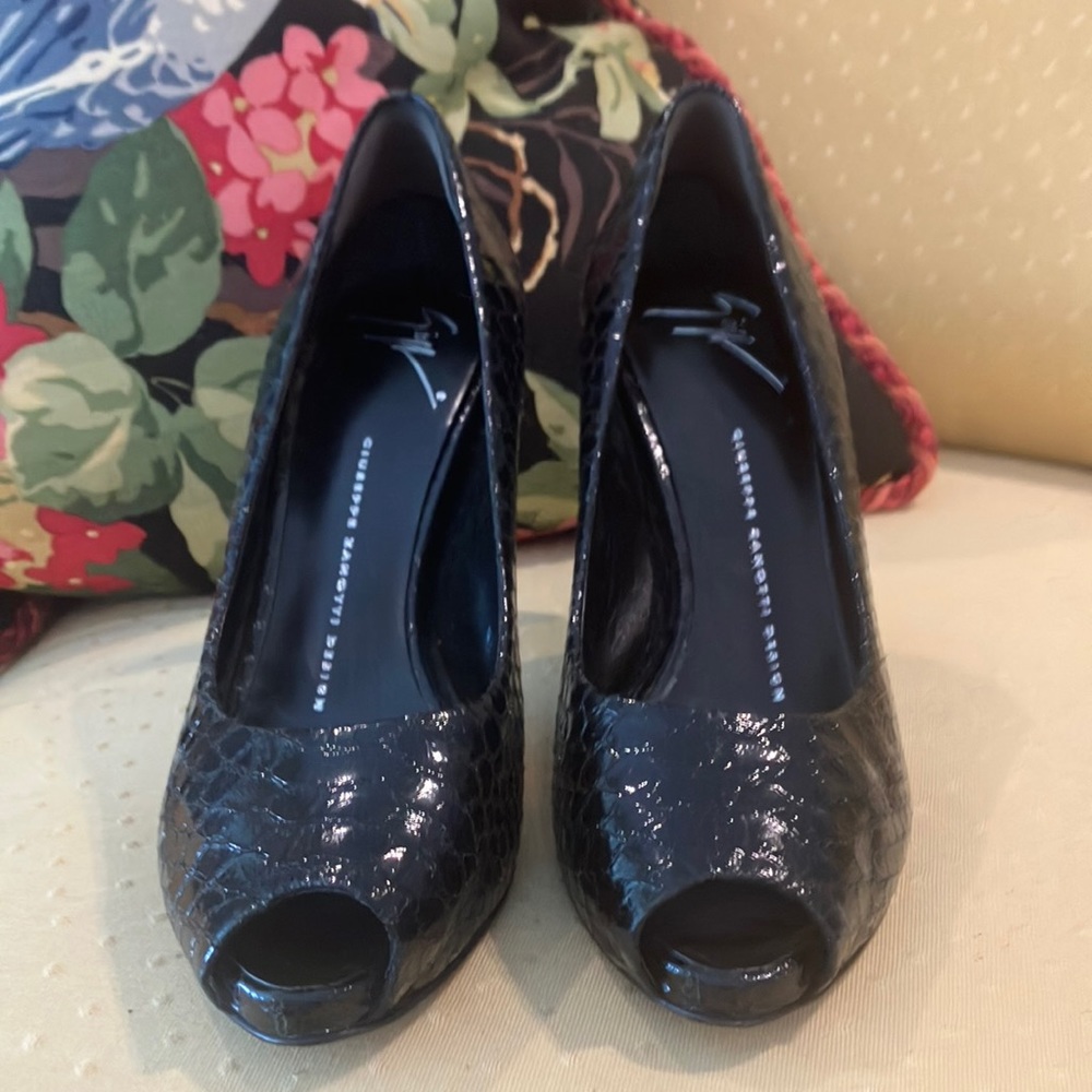 Signed by Giuseppe Zanotti for me ,black skin size 38 . So special . $350